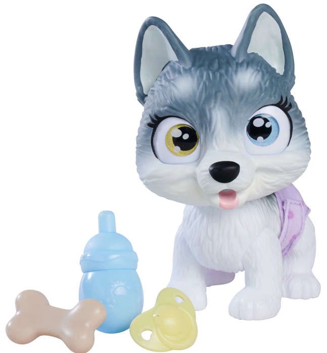 Image secondaire de Smoby - Pamper Petz - Husky a adopter - 4 accessoires - Articulé - Bois et fais pipi - Certificat d'adoption - Des 3 ans