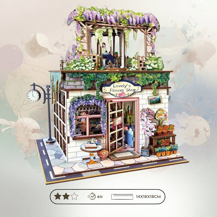 Image secondaire de Kit DIY Book Nook - Maquette 3D Boutique de Fleurs