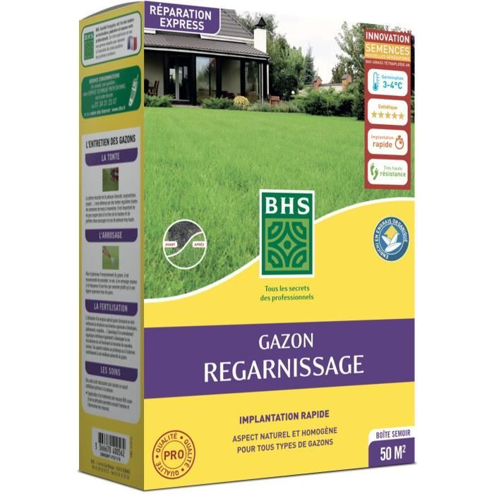 Rigenerante per terreni asciutti - BHS - 1 kg § 40 mq § Robusto e durevole, con eccellente resistenza e tolleranza al calpestio.