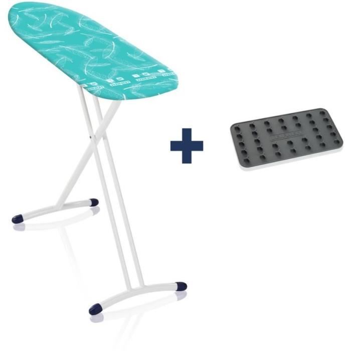 LEIFHEIT Table a repasser AirBoard L Solid Shoulder 72698 Leifheit planche a repasser 130 x 38 cm hauteur r?glable + repose-fer sili