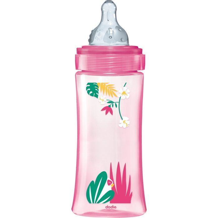 Image secondaire de Biberon anti-colique DODIE 330 ml avec tétine ronde rose
