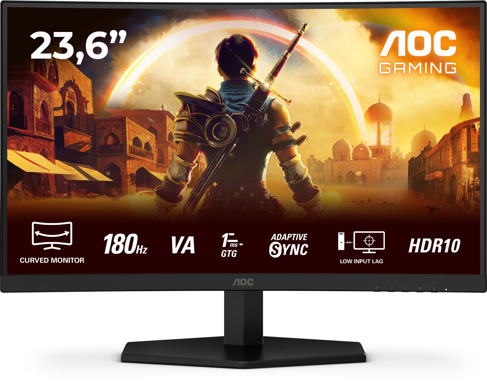 Ecran PC Gamer incurvé - AOC - 24'' - FHD - 180Hz - Dalle VA - 0,5ms - C24G42E