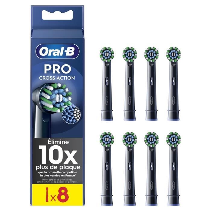 Cepillos - ORAL-B - CROSS ACTION PRO - Pack de 8 - Negro