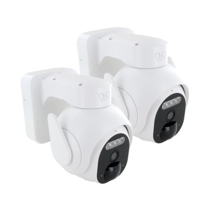 Telecamere da esterno - DIO CONNECTED HOME - Set da 2 - Rotanti - Batteria - 3 MP