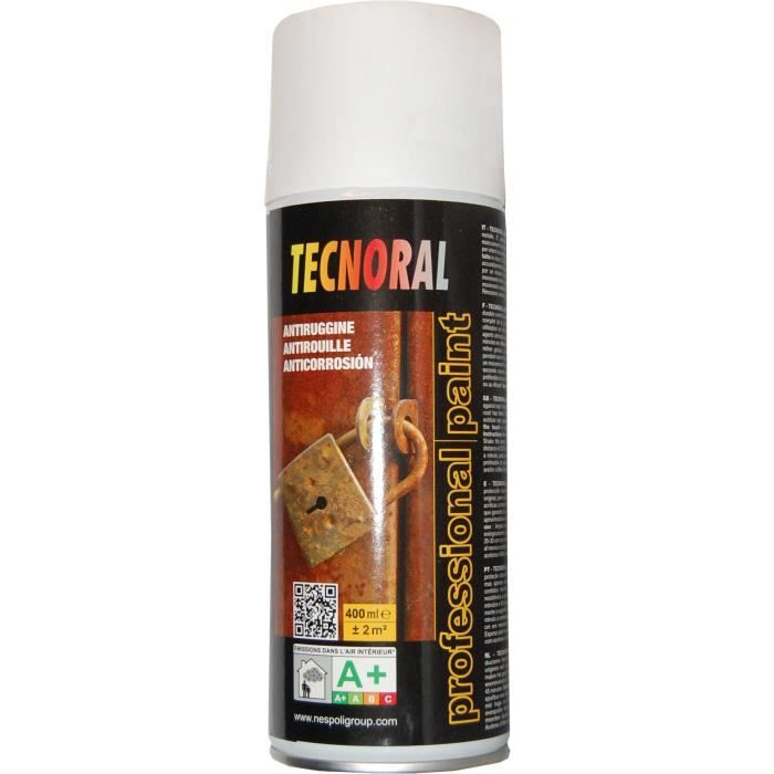 TECNORAL - Bombe de peinture aérosol - Blanc sous couche