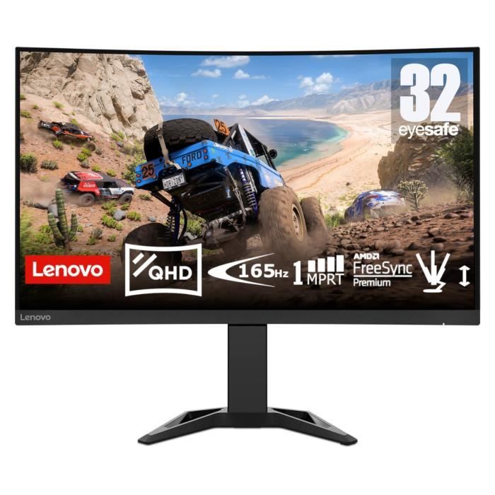 Monitor per PC da gioco curvo LENOVO Legion G32qc-30 § 32 2K QHD - 165Hz - 1ms - HDMI - FreeSync™ Premium