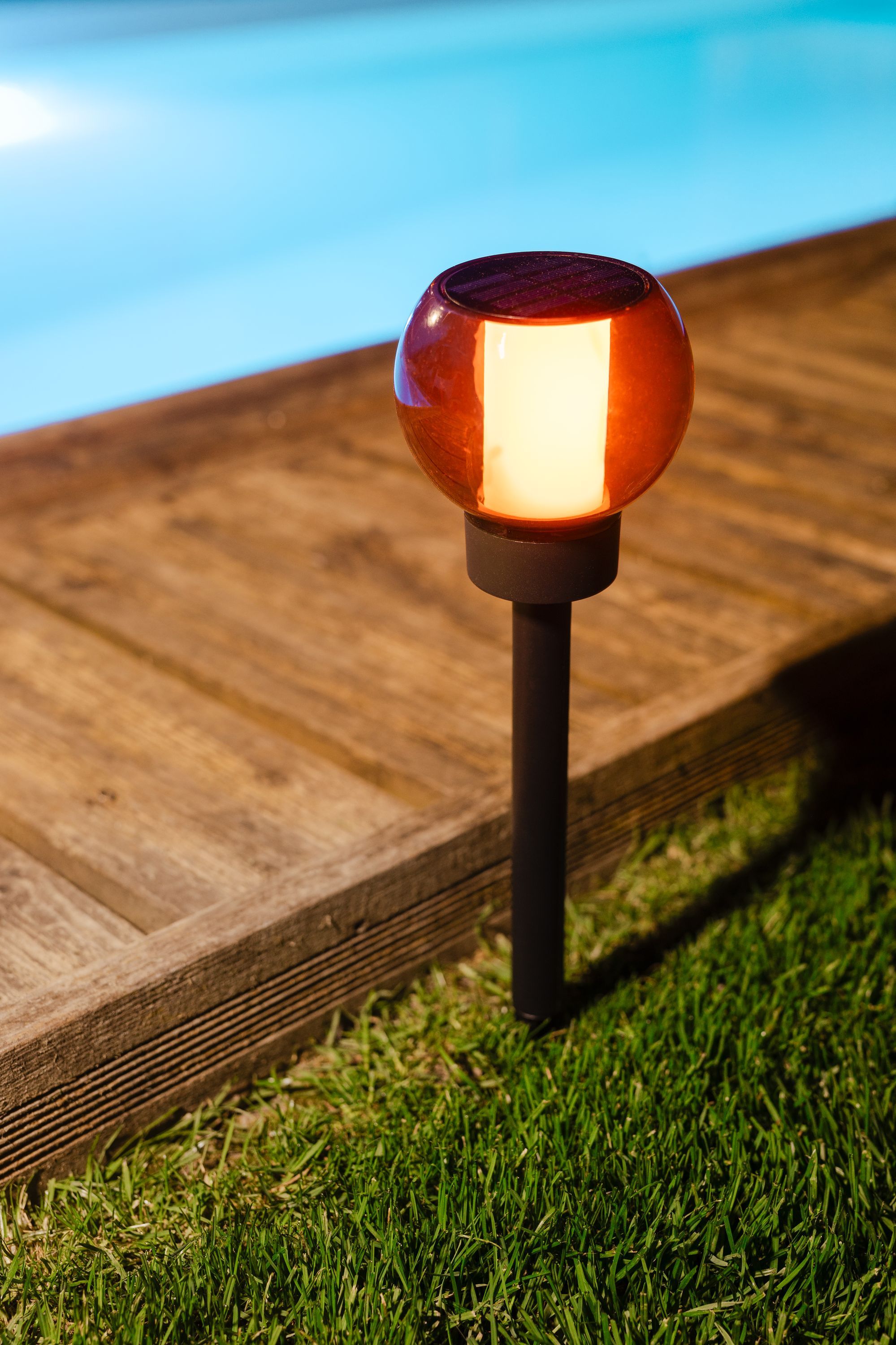 Image secondaire de Lanterne Solaire Effet Flamme Ambrée - GALIX - 12 LED SMD