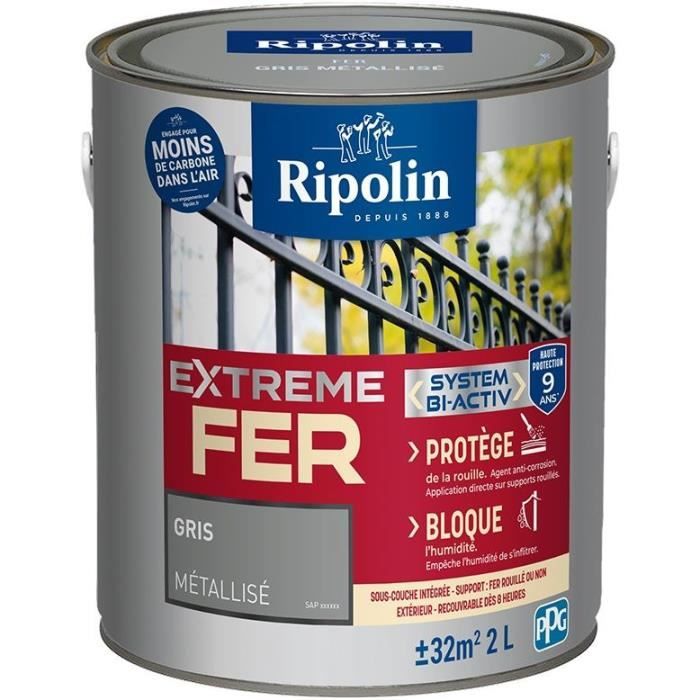 Iron paint - RIPOLIN - 395994 - Metal - 2 L