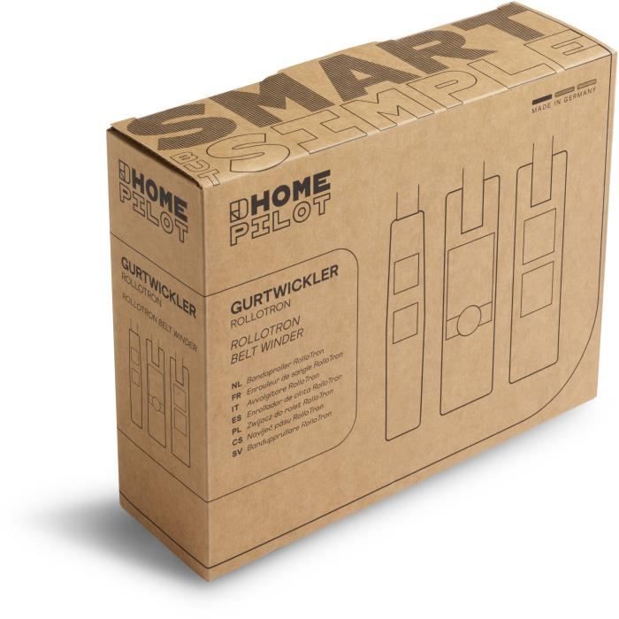 Image secondaire de Enrouleur de sangle RolloTron mural pure - HOME PILOT - 10152330 - Force de traction : 30kg - Fonction mémoire 24h