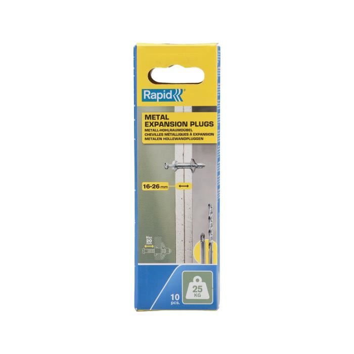 Blister da 10 pezzi. tasselli ad espansione metallici ø8x46 viti m4x55 5001547 rapidi