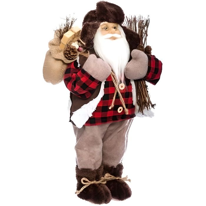 Pere Noël tradi bucheron - 30 cm