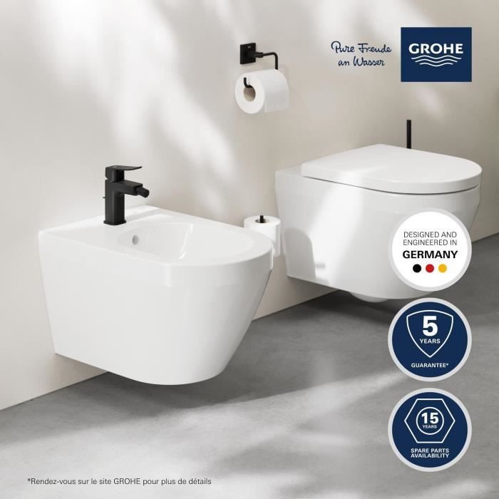Image secondaire de Bidet Suspendu GROHE Euro Ceramic en Porcelaine Vitrifiée - Blanc