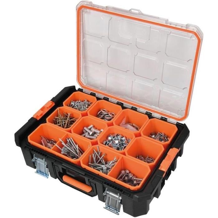 Image secondaire de Mallette organiseur - TOOD - 12 godets amovibles - Couvercle transparent - 53x37x13 cm