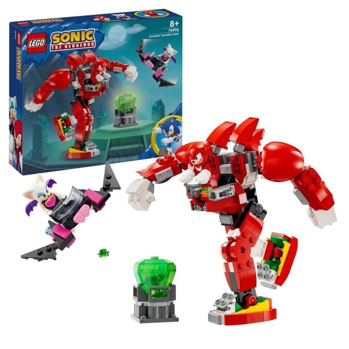 LEGO 76996 Sonic The Hedgehog: Robot Guardi�n de Knuckles, Minifiguras de Videojuego de Knuckles y Rojo con Master Emerald