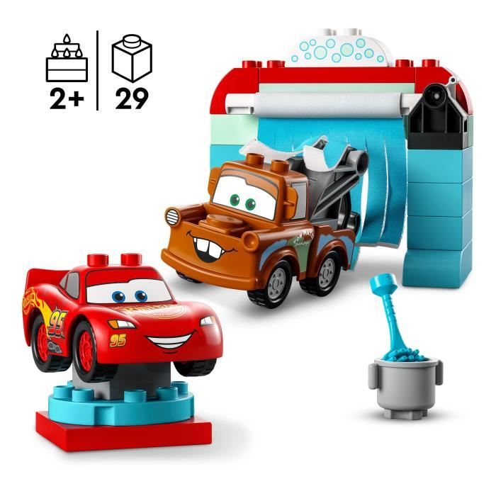 LEGO DUPLO Disney et Pixar 10996 La Station de Lavage avec Flash McQueen et Martin, Jouet