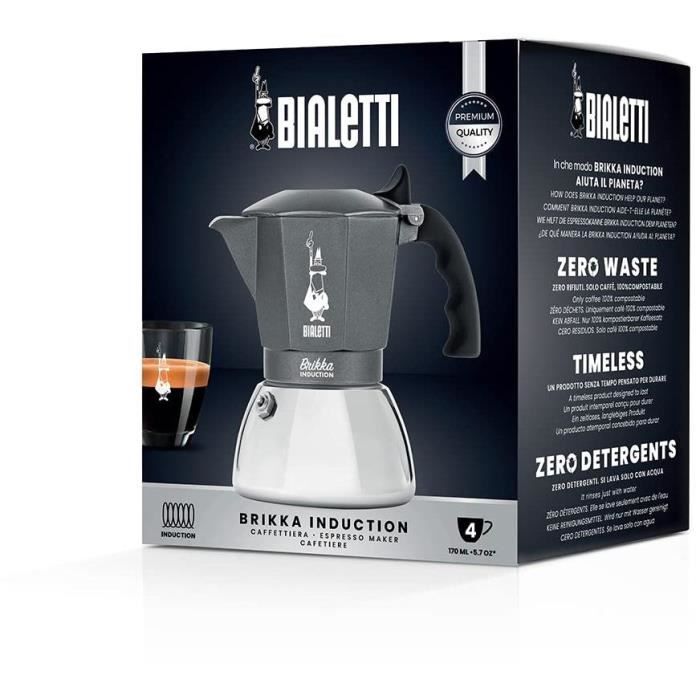 Cafetiere Italienne BIALETTI - BRIKKA - Induction 4 tasses