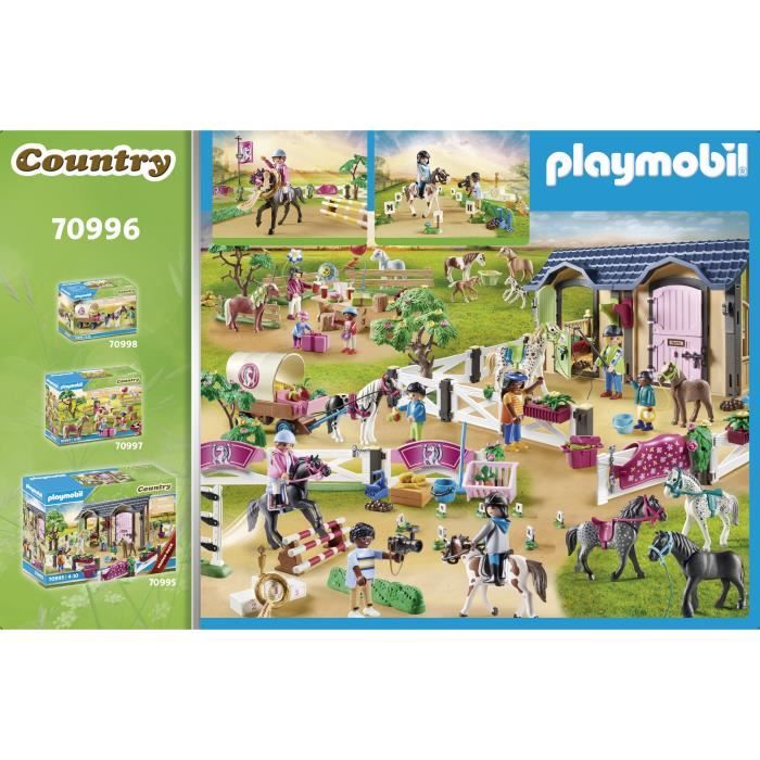 PLAYMOBIL - 70996 - Parcours d'obstacles avec chevaux