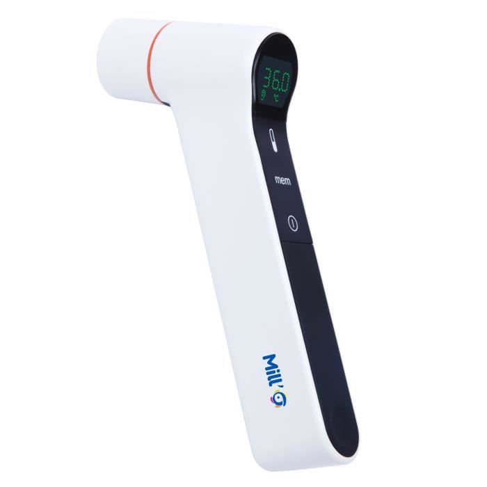 Mill'O Bébé - Termometro a infrarossi senza contatto con display intelligente per neonati, bambini e adulti - lettura precisa e immediata