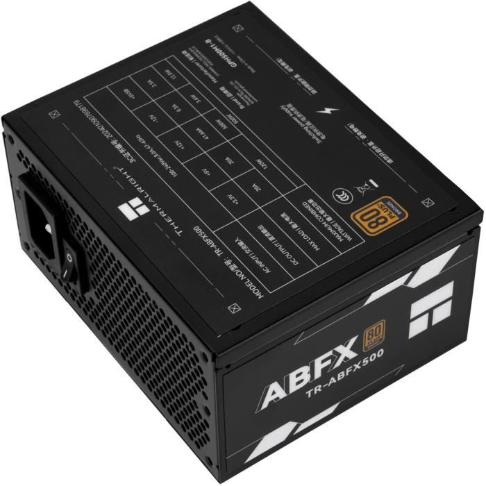 Image secondaire de Alimentation PC non modulaire - THERMALRIGHT ABFX 500 - 80+ Bronze - Noir