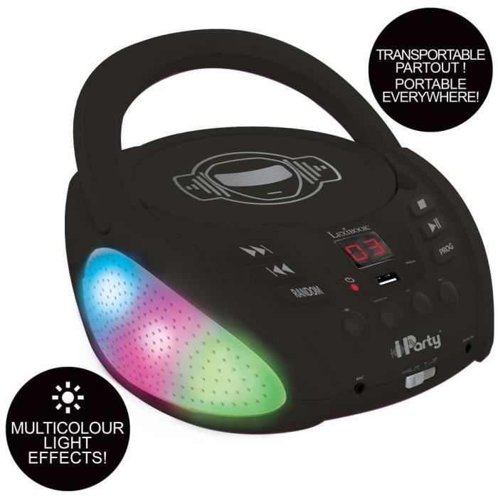 LEXIBOOK - iParty Bluetooth Light Lecteur CD - USB