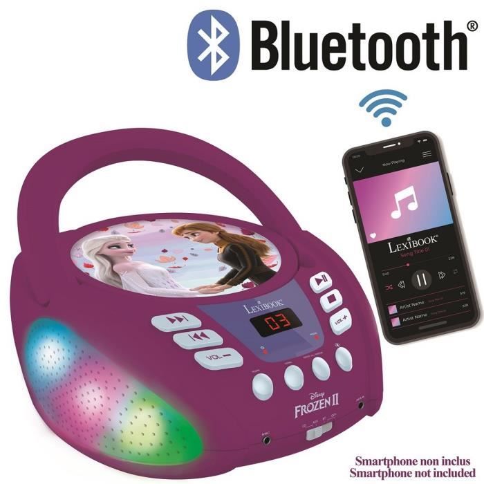 Lecteur CD Bluetooth La Reine des Neiges avec Effets Lumineux