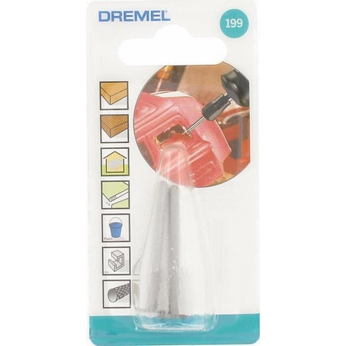 Lot de 2 Fraises DREMEL 199 (en Acier, Forme Disque, Diametre 9,5mm pour Sculpter et Graver le Bois/Plastique)