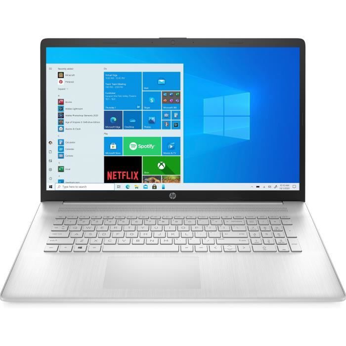PC Portable HP 17-cn0319nf - 17 HD+ - Intel Core i5-1135G7 - RAM 8GB - Stockage 512 GB SSD - Windows 11 - Argent - AZERTY