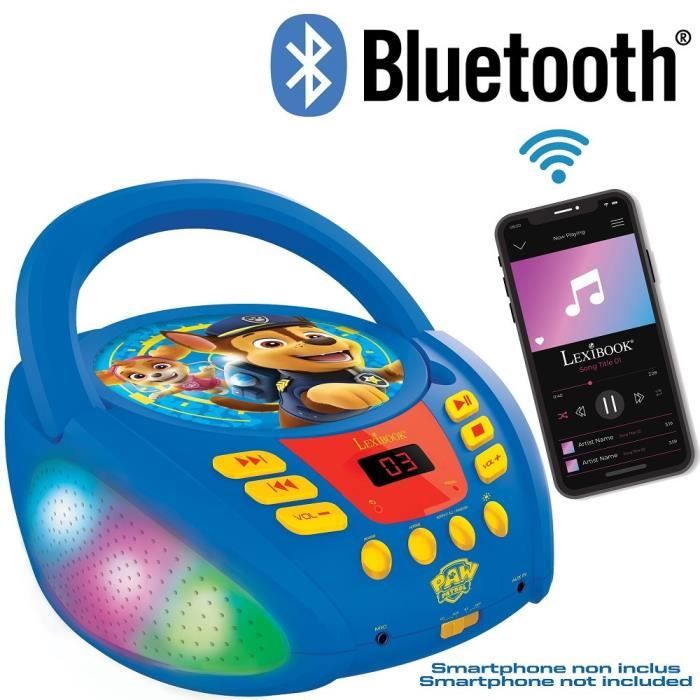 Lecteur CD Bluetooth La Pat' Patrouille avec Effets Lumineux