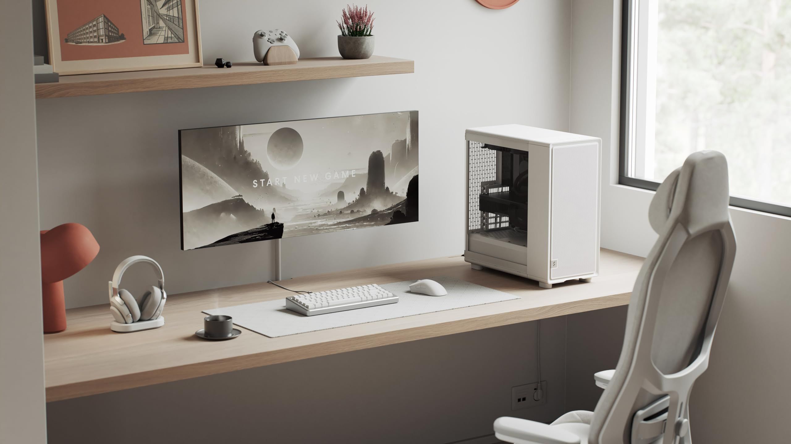 Image secondaire de Boîtier PC - Fractal Design - FD-C-EPO1A-03 - Blanc - Verre trempé - Refroidissement haute performance - 3 ventilateurs Momentum