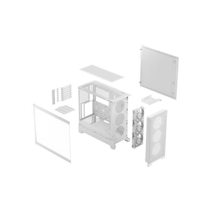 Image secondaire de Boîtier PC Fractal Design Pop 2 Air TG RGB - Blanc avec Ventilateurs Performants