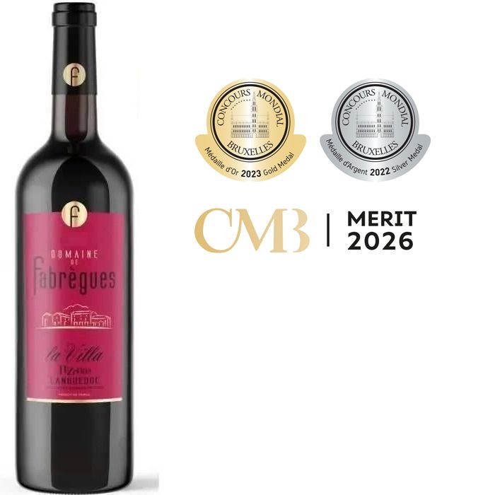 Domaine de Fabregues La Villa  Languedoc P�zenas - Vin rouge de Languedoc 2022