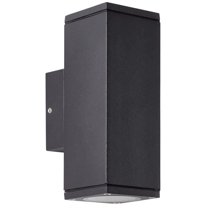 Image secondaire de Applique Murale Extérieure HALLY en Métal et Verre Anthracite - GU10 LED