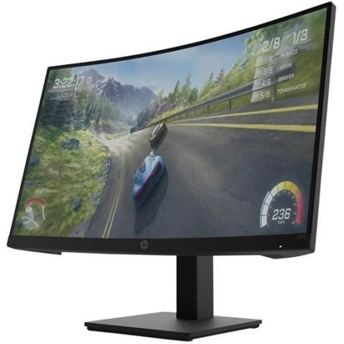 Ecran PC Gamer HP X27c - 27 FHD - Dalle VA - 1 ms - 165 Hz - HDMI / DisplayPort - AMD FreeSync Premium