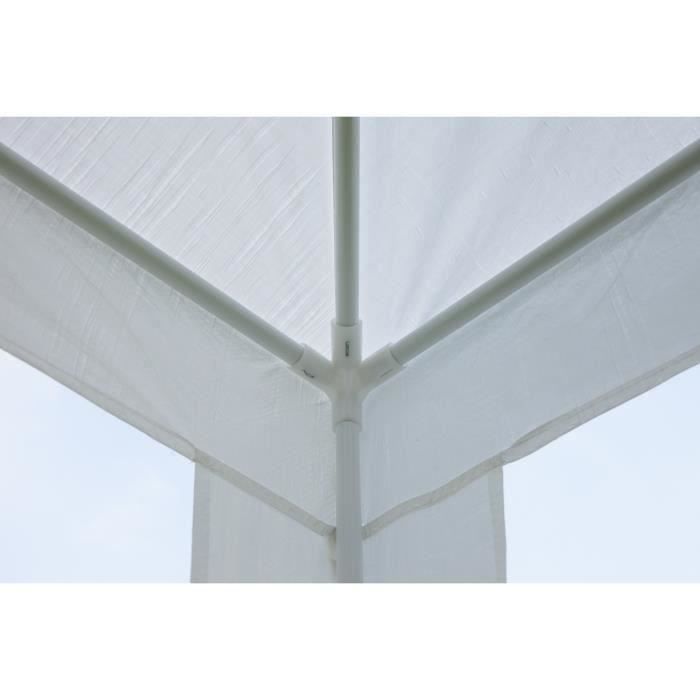 Tonnelle de jardin Adda - En acier toile polyester - 3 x 6 m - Blanc