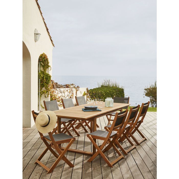 Image secondaire de Ensemble de Jardin Extensible en Bois d'Acacia - 8 Places