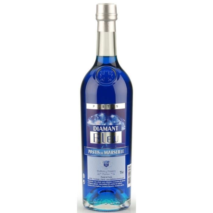 Diamant Bleu Pastis de Marseille - Apéritif anisé - 45,0% Vol. - 50 cl