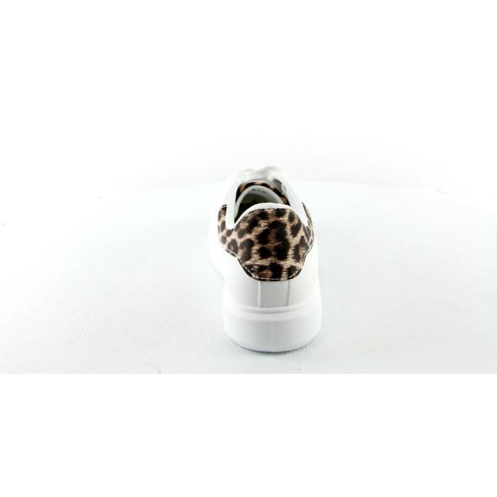SIXTH SENS Baskets AA16 Blanc/Léopard Femme