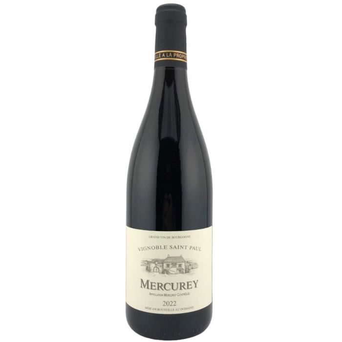 Vignoble Saint Paul 2022 - Vin Rouge Mercurey de Bourgogne 75cl