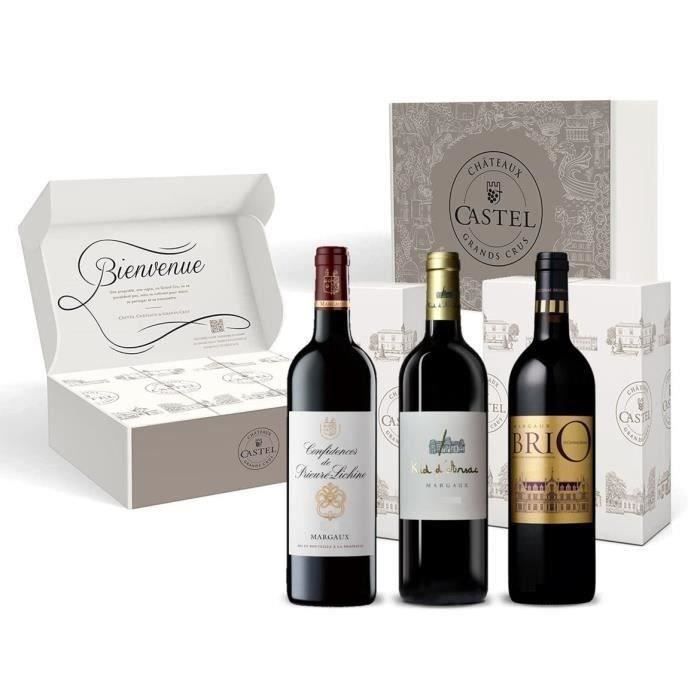 Coffret D�couverte Vins de Margaux : Confidences de Prieur� Lichine - Le Kid d'Arsac - Brio de Cantenac Brown