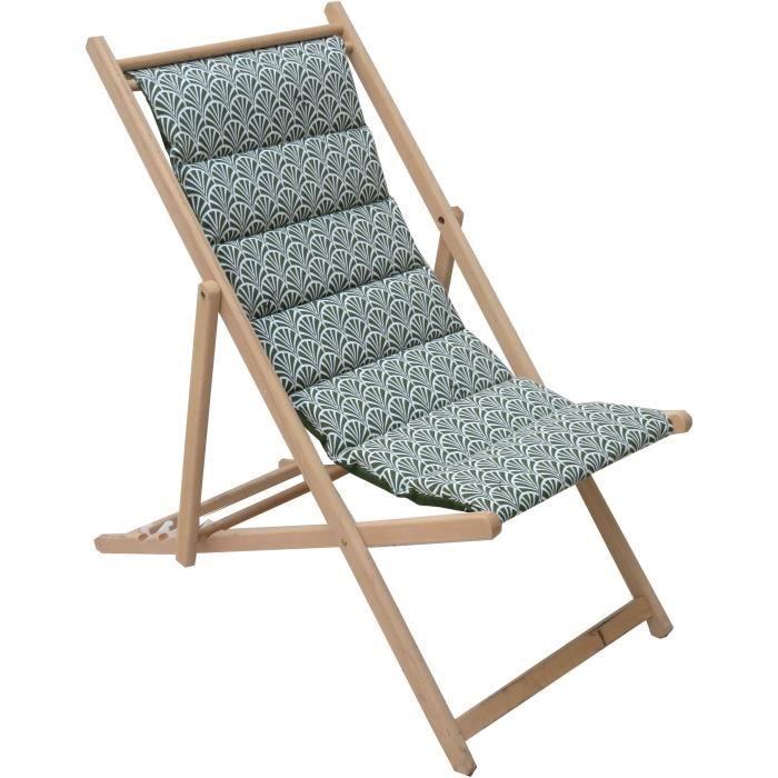 JARDIN PRIVATE - Sedia sdraio imbottita Avocado norvegese - tessuto idrorepellente.