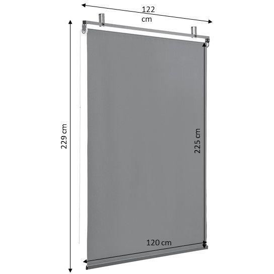 Lot de 2 stores enrouleurs gris pour pergola