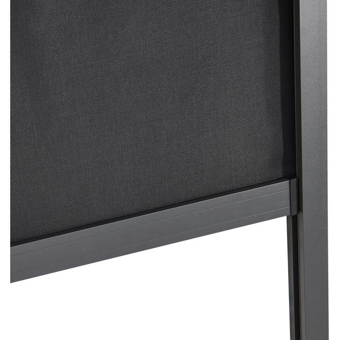 Image secondaire de Store Aluminium GAYA pour Pergola - Toile Textilène Gris 279,4 x 226 cm