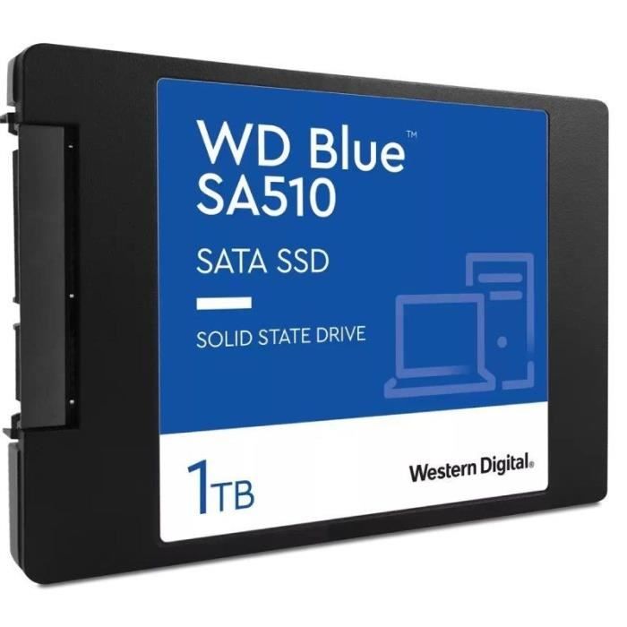 WESTERN DIGITAL Disque dur SA510 - SATA SSD - 1TB interne - Format 2.5 - Bleu