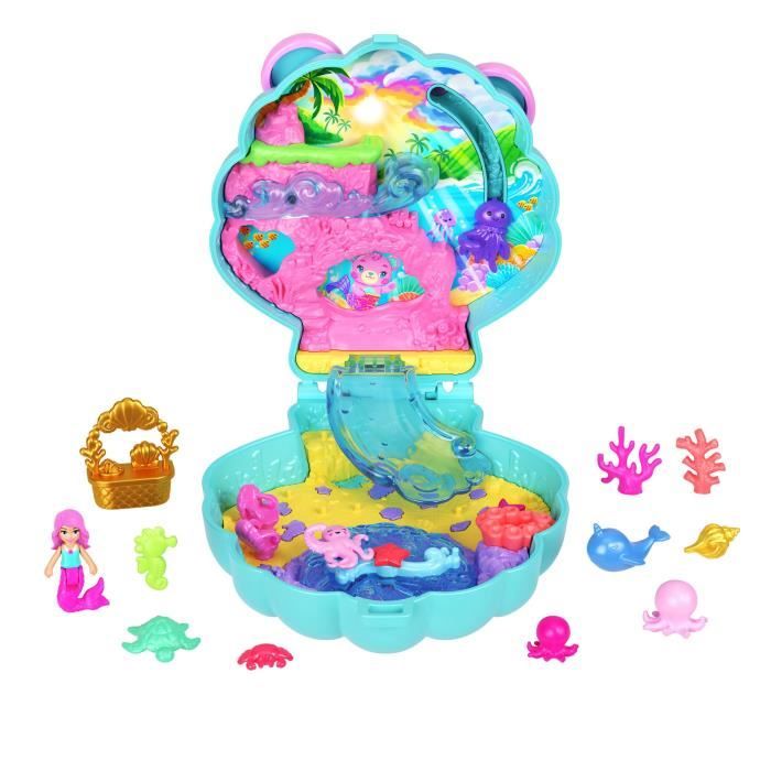 Polly Pocket - Coffret Île des paillettes - Mini-figurine et animaux - Polly Pocket - JCB16
