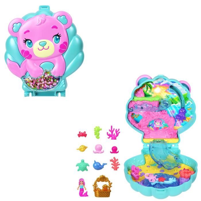 Image secondaire de Polly Pocket - Coffret Île des paillettes - Mini-figurine et animaux - Polly Pocket - JCB16