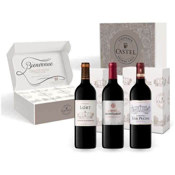 Coffret M�dailles d'Or de Bordeaux :2020 Ch�teau du Lort, La Croix Montlabert, Ch�teaux Tour Prignac - Vin Rouge de Bordeaux