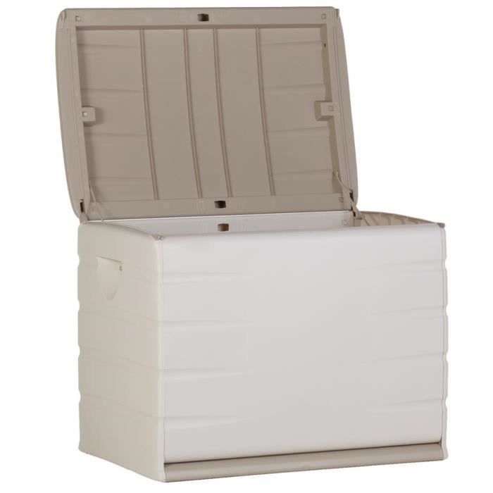 PLASTIKEN Lockable chest with wheels - 190 L - Functional and aesthetic - Beige