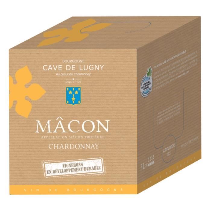 BIB Cave de Lugny Mâcon Chardonnay - Vin blanc de Bourgogne