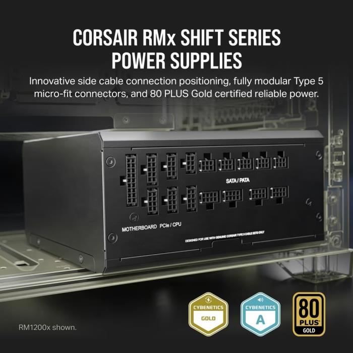 Image secondaire de Alimentation PC - CORSAIR - CP-9020251-EU - RMx Shift Series RM750x - 80 PLUS Gold