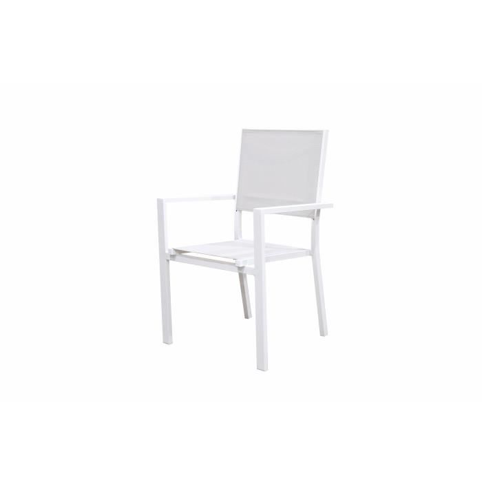 Lot de 2 fauteuils a manger de jardin - Aluminium - 56x59x89cm cm